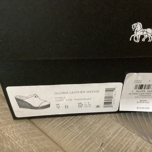 COACH Gloria C Slide Espadrille Wedge Sandals, size 9 - Picture 7 of 13